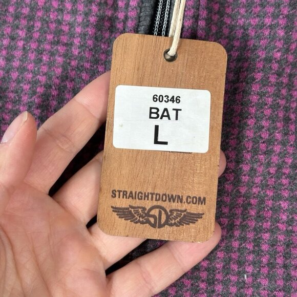 Straight Down Nantucket Mens Large Pink Gray 1/4 Zip golf pullover vest NEW NWT - Picture 5 of 15